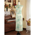 Green cheongsam 2026 new style improved youthful style new Chinese style dress summer elegant ancient style raglan sleeves image 5