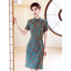 New Chinese style cheongsam for women summer style slim fit suitable for everyday wear short dress for petite women perfect for college entrance exams image 5