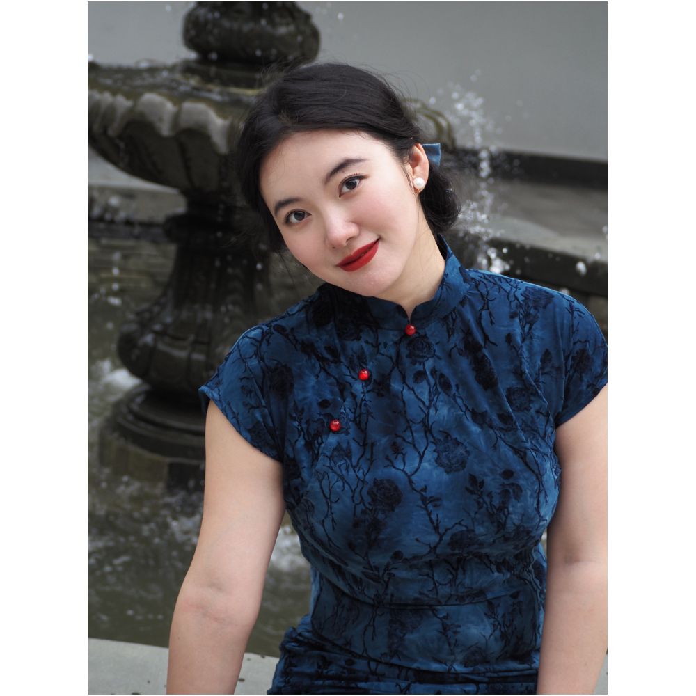 Jiangnan Whispers Plus Size Cheongsam Slimming and Tummy Concealing New Chinese Style Modified Dress for Curvy Women Short Sleeved and Stylish for Everyday Wear image 4