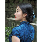 Jiangnan Whispers Plus Size Cheongsam Slimming and Tummy Concealing New Chinese Style Modified Dress for Curvy Women Short Sleeved and Stylish for Everyday Wear image 5