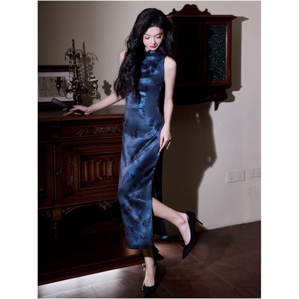 Ru Yun s Picking Flowers into a Painting A youthful and stunning Hong Kong style sleeveless cheongsam a new summer 2026 style for everyday cool women s wear image 3