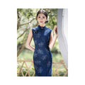 Blue sleeveless Republic era style modern Chinese style fitted waist long modified cheongsam 2026 new style suitable for women s work and summer wear image 5