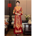Xiuhe dress dragon and phoenix gown 2025 new style Chinese wedding dress toasting dress petite heavy duty wedding dress for women spring image 2