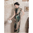 2026 Mulberry Silk Fabric Old Shanghai Retro Republic of China Style Cheongsam for Exam Takers High End Elegant and Sophisticated image 2