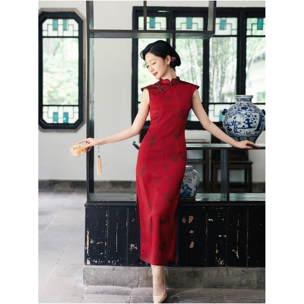 Jiangnan Xu Red New Chinese Style Cheongsam Old Shanghai Everyday Wear Young Women s Engagement Dress Summer 2026 New Arrival image 4