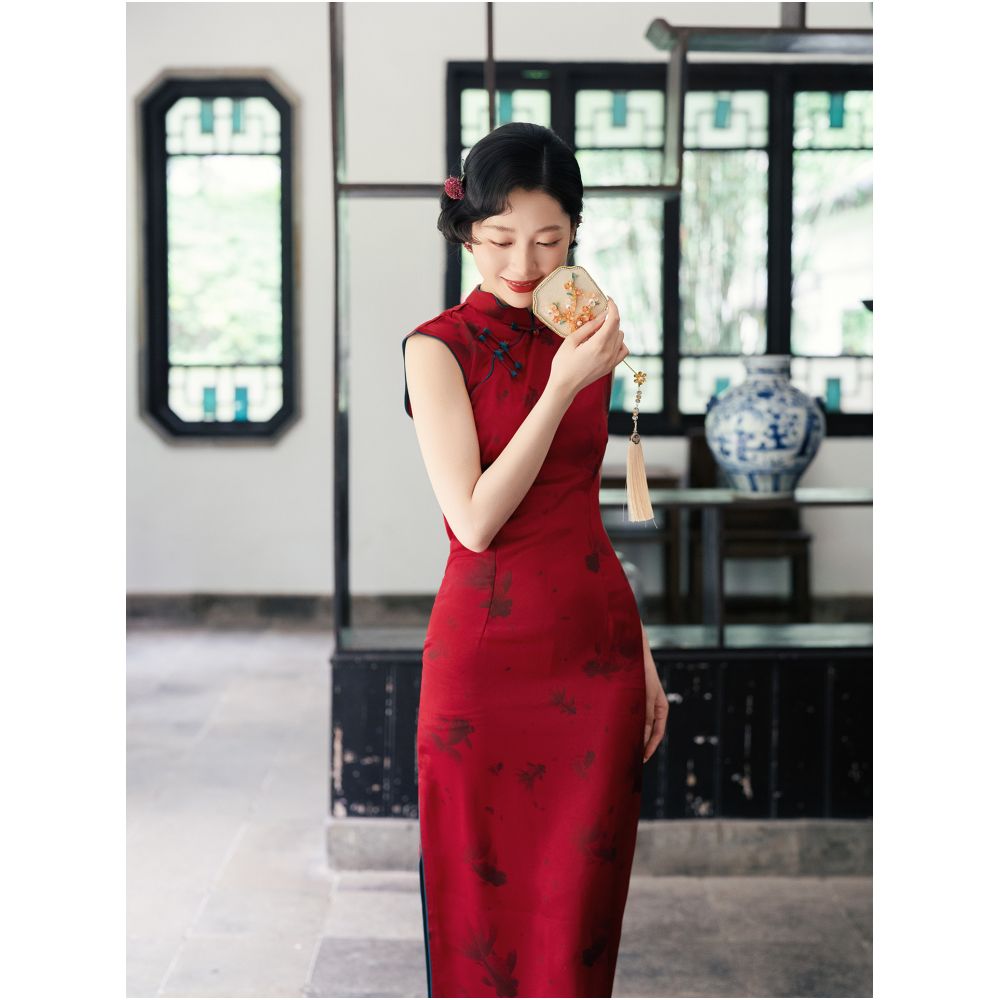 Jiangnan Xu Red New Chinese Style Cheongsam Old Shanghai Everyday Wear Young Women s Engagement Dress Summer 2026 New Arrival image 5