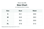 Size chart (inches)
