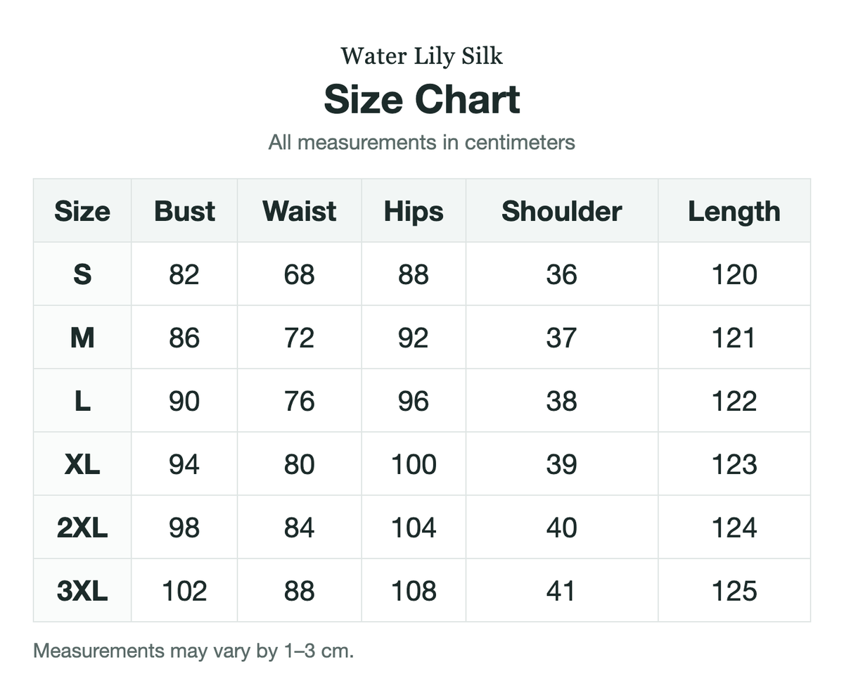 Size chart (cm)