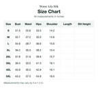 Size chart (inches)