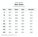 Size chart (inches)