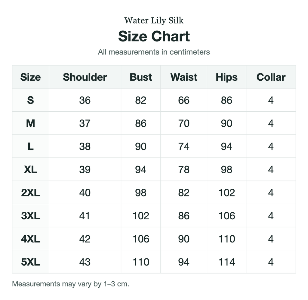 Size chart (cm)