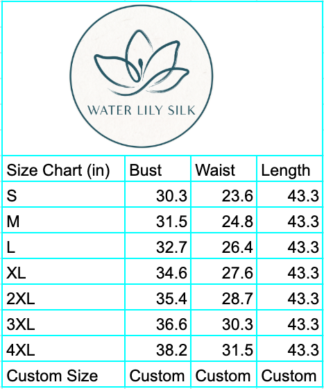 Size chart (inches)