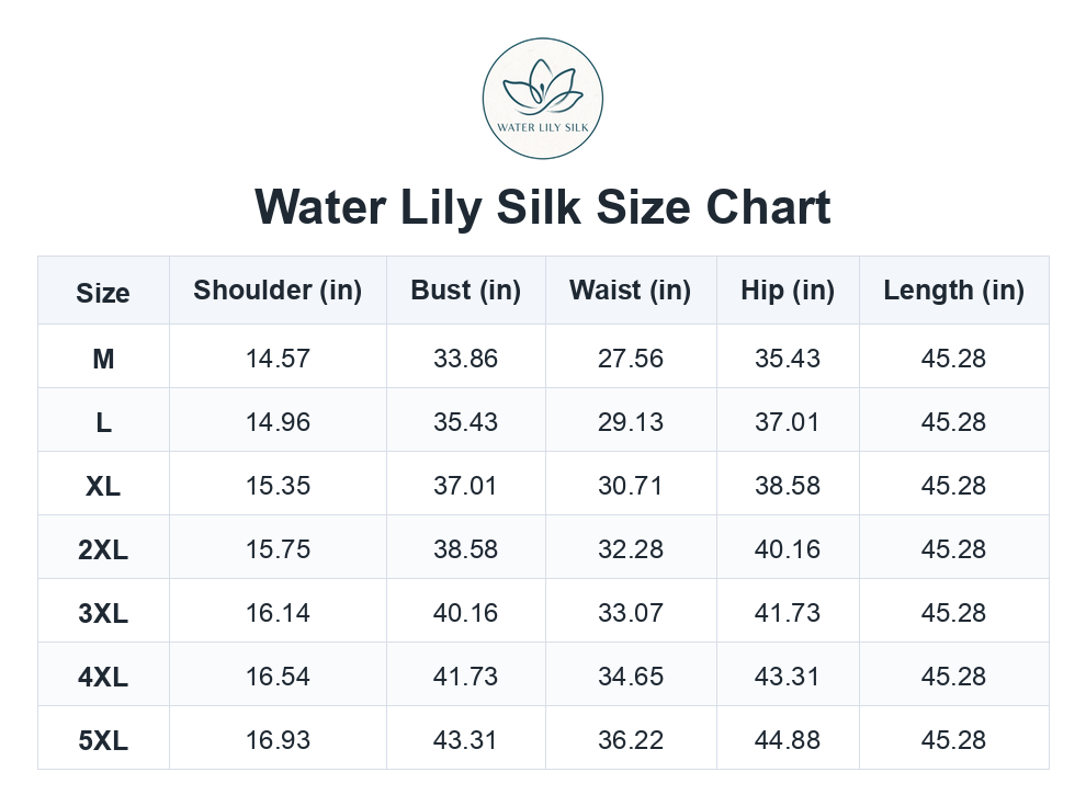 Size chart (inches)