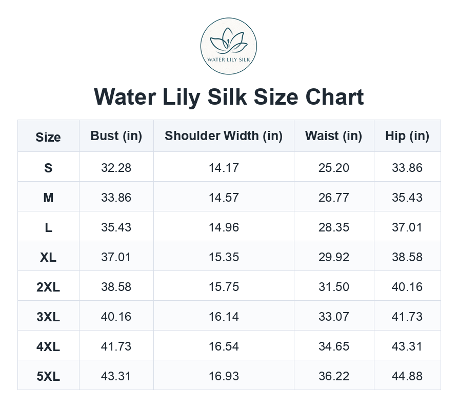 Size chart (inches)