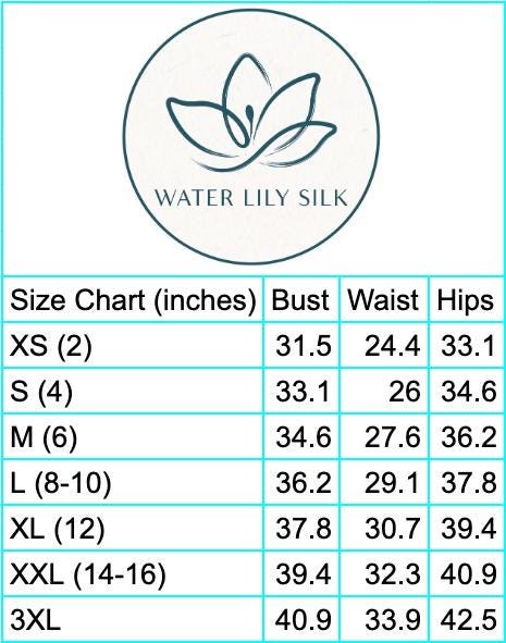 Size chart (inches)