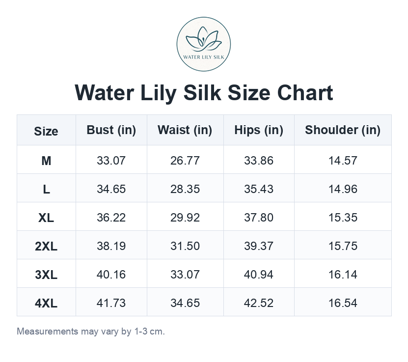 Size chart (inches)