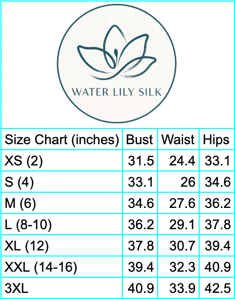 Size chart (inches)