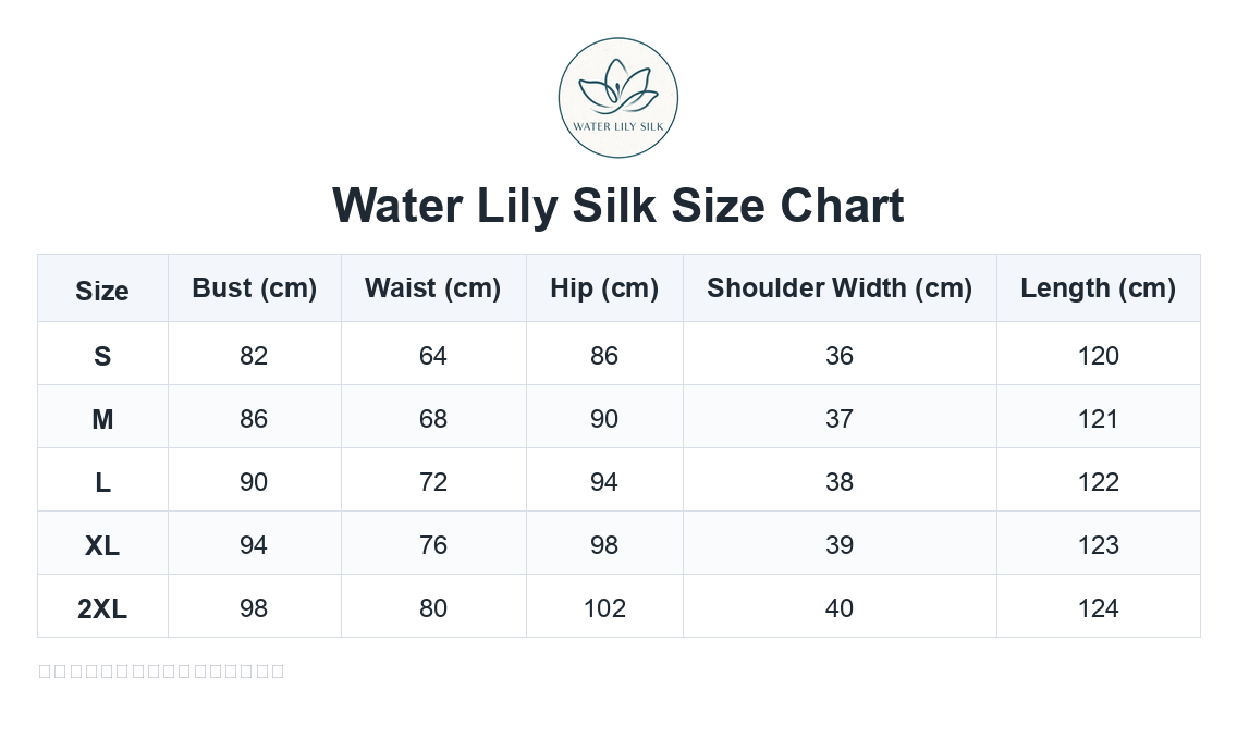 Size chart (cm)
