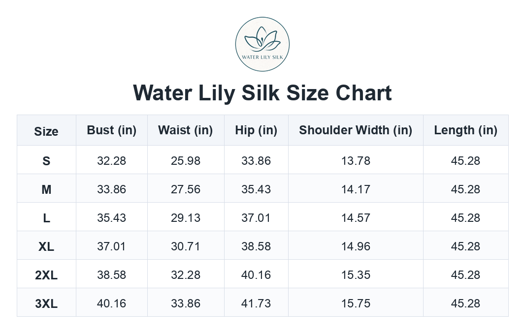 Size chart (inches)