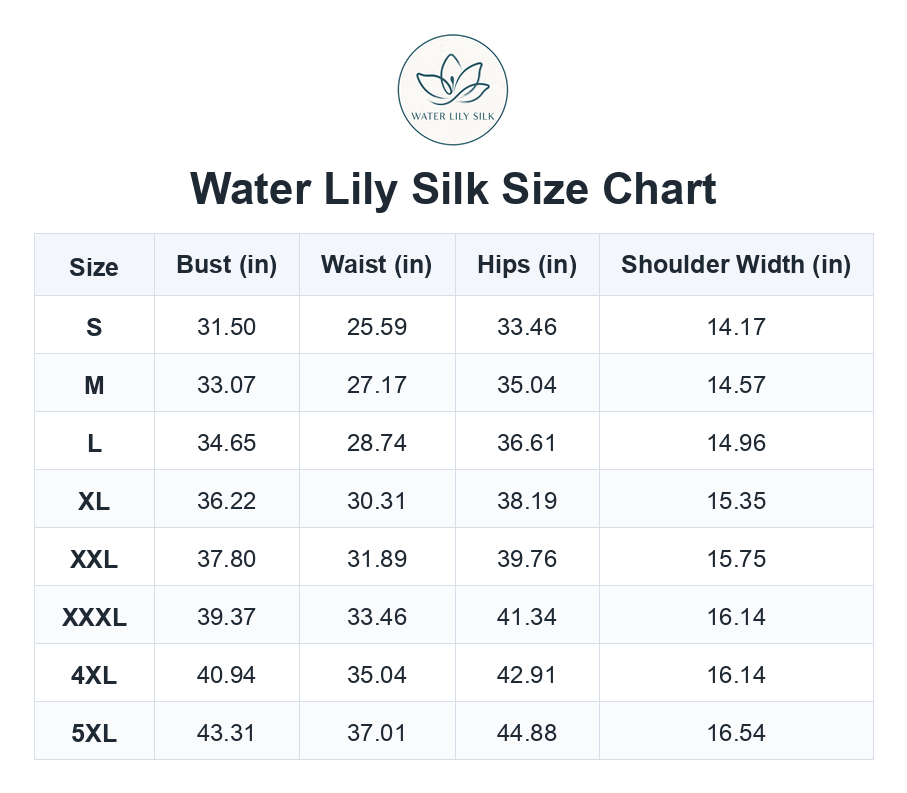 Size chart (inches)