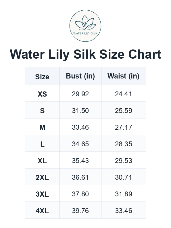Size chart (inches)