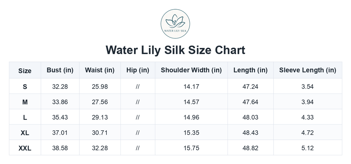 Size chart (inches)