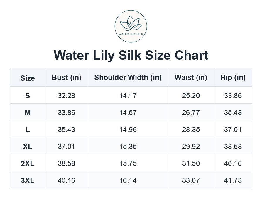 Size chart (inches)