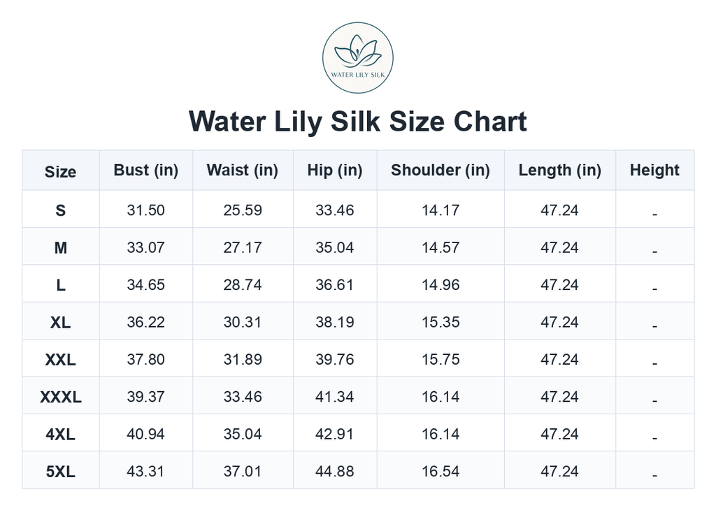 Size chart (inches)