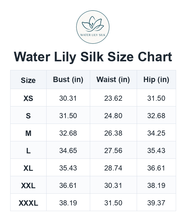 Size chart (inches)